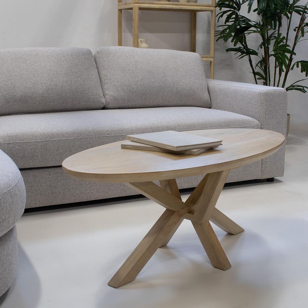 Giga Meubel Couchtisch Onno aus Mangoholz - natur - 120x60x47cm
