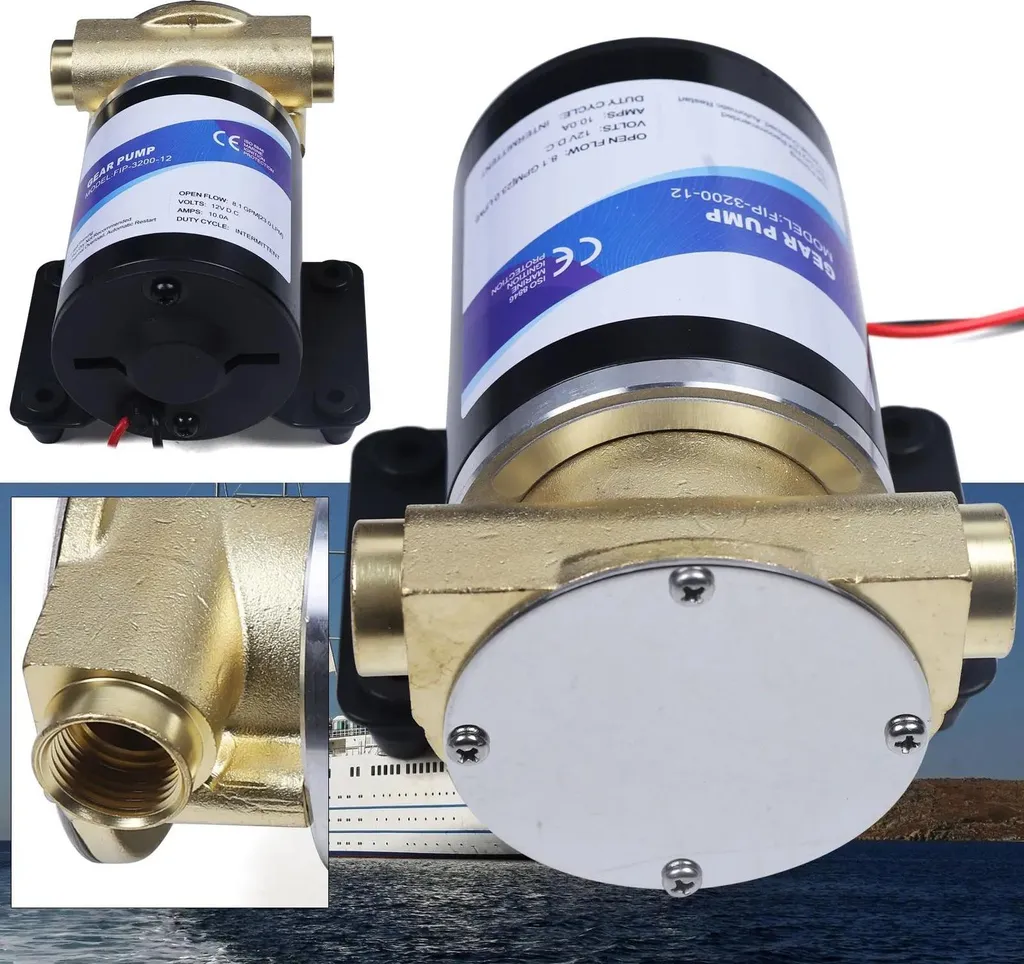 Pompa Lavaggio Ponte Marino Alta Pressione - Autoadescante 12V Spina UE - 6