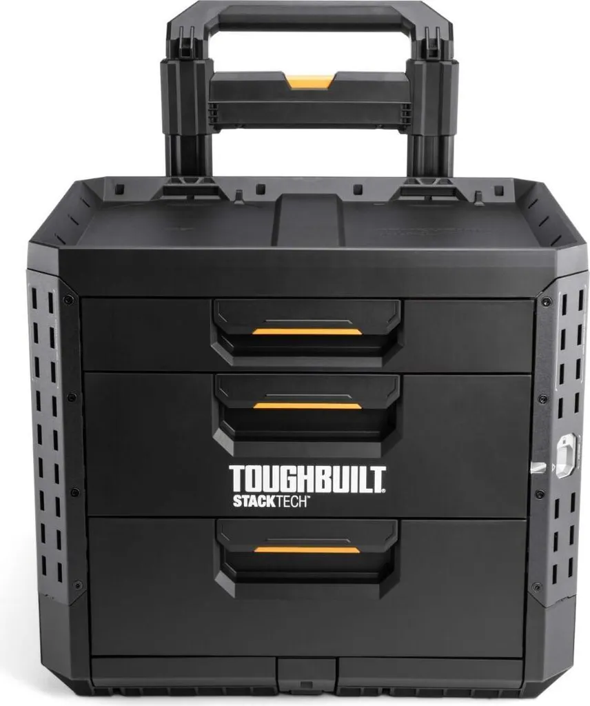 Rangement Outils de Chantier Mobile Stacktech avec Tiroirs et Roulettes - 9