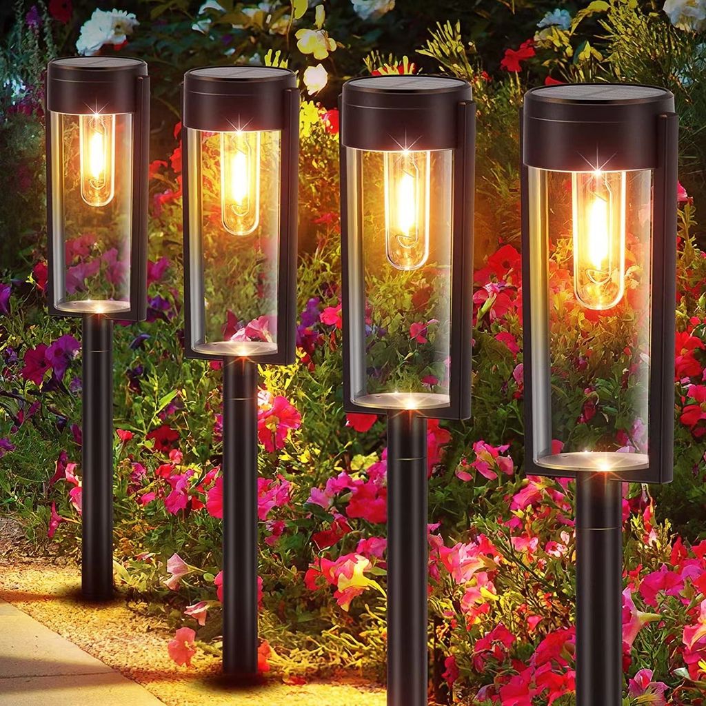 Garden decoration light,Lampe rund, wasserdichte Glühfaden Solar Solar Dekorations Erdungsstecker Gartenleu
