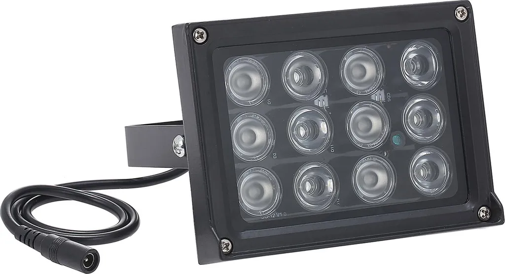 Projecteur IR 12 LED Wide Angle Long Range IP65 pour Sécurité Nocturne