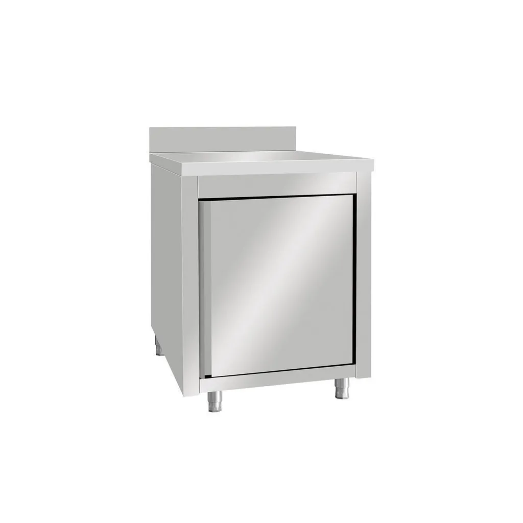 Armoire de travail en acier inoxydable 60x70 cm avec rebord surélevé