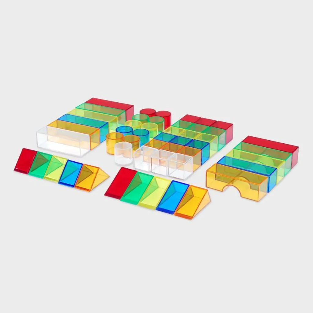 Blocs de construction TickiT : 50 jouets incassables pour table lumineuse