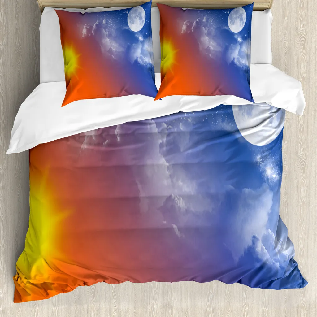 Set Copripiumino Arancione Blu 155x220 | Design Galassia ABAKUHAUS