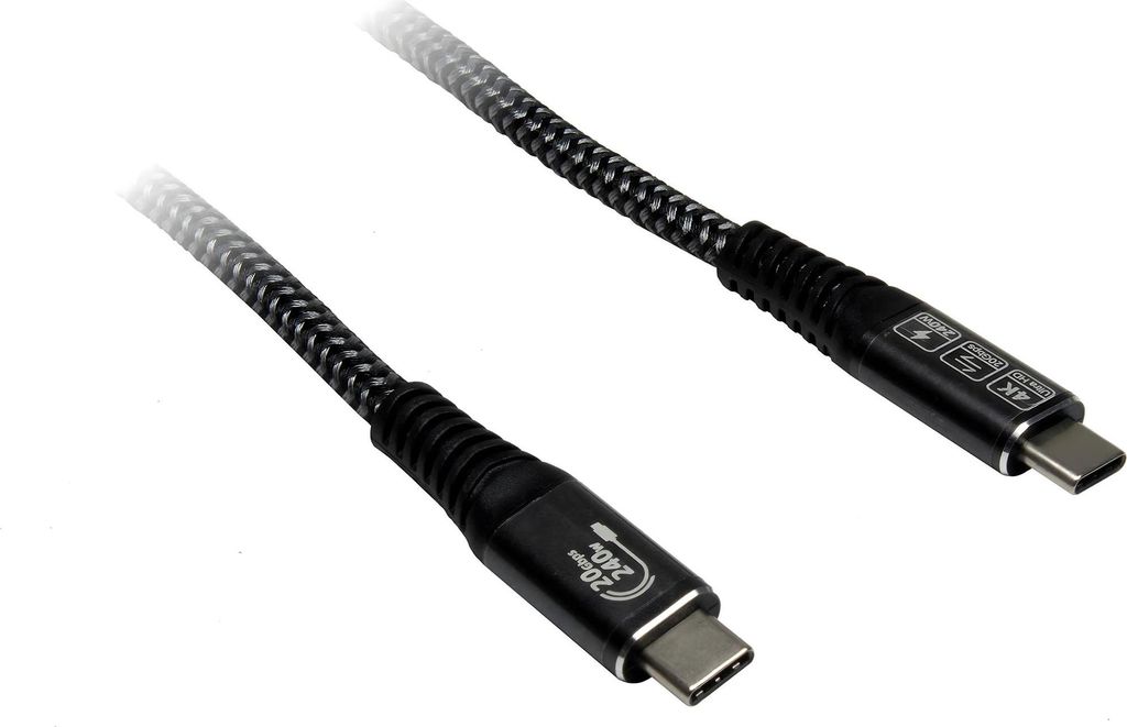 Inter-Tech USB 3.2 Gen2x2 Kabel, USB-C Stecker > USB-C Stecker, (3