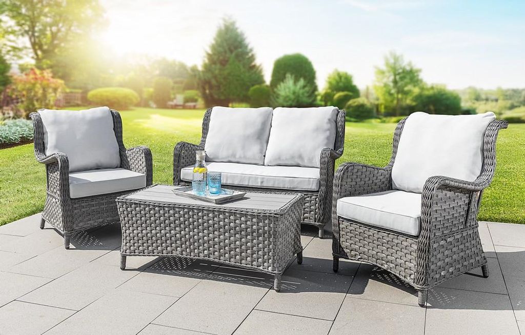 Dining Sitzgruppe Gartenset 11tlg. BOCA aus Aluminium inkl. Polsterauflage