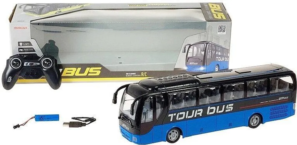Bus RC avec ouverture des portes et effets sonores réalistes de 40cm