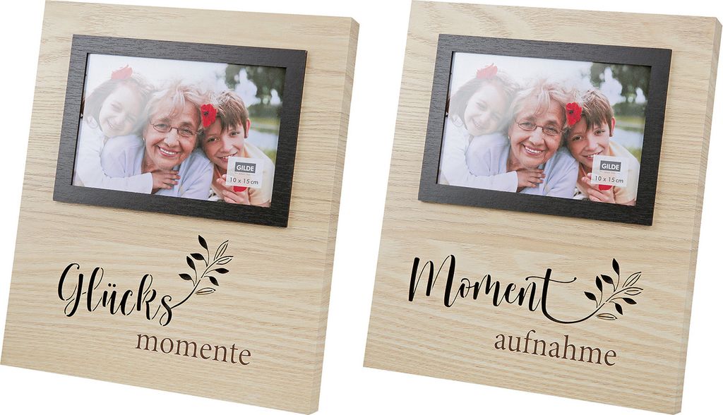 GILDE MDF LED Fotorahmen "Momente" VE 4 so Produktbild 
