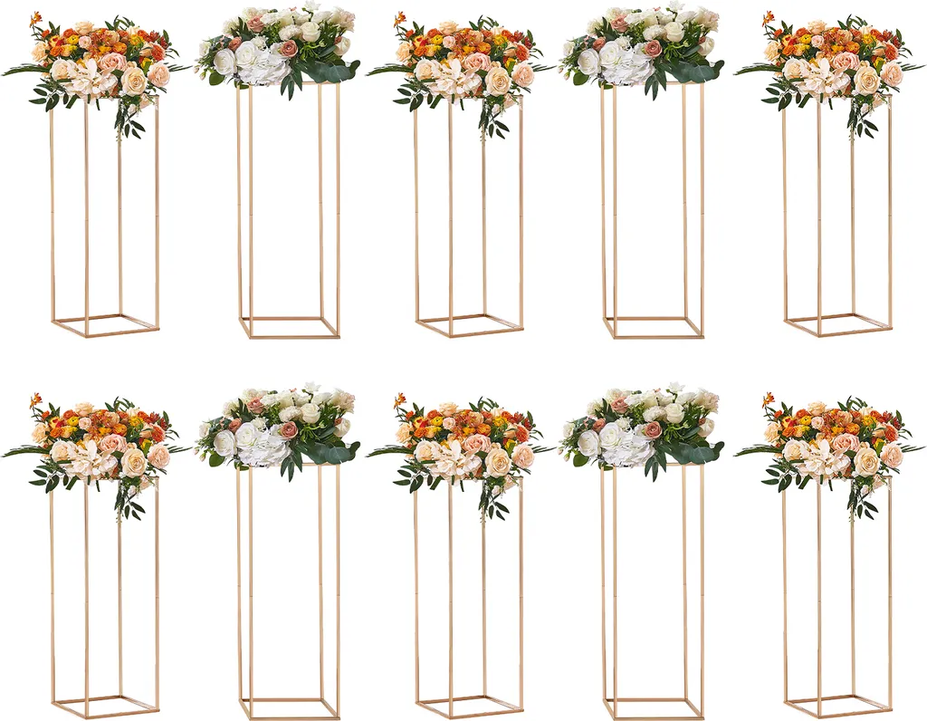 Support Floral Stable 80cm Doré pour Réception : Décoration Sans Encombre
