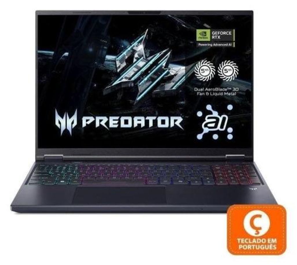 Acer Predator Helios Neo 16 AI PHN16-73-95W4 Intel Core Ultra 9 275HX/32GB DDR5/1TB SSD/RTX 5070 Ti/16'' (PT)