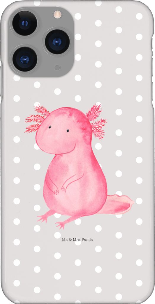 Mr. & Mrs. Panda Iphone 11 Pro Handyhülle Axolotl Niedlich - Grau Pastell - Geschenk, Axolot, Liebe, Handy Case, Freundin, Weisheit, Premium Kunst...
