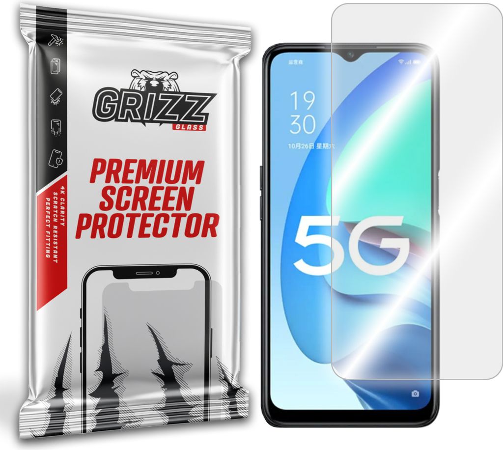 Hybriertes Glas GrizzGlass HybridGlass für Oppo A56s