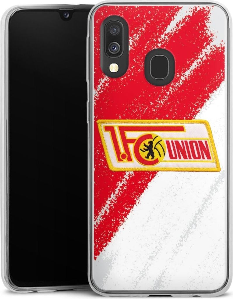 DeinDesign Slim Hülle für Samsung Galaxy A40 Silikon Case Ultra Dünn Handyhülle 1. FC Union Berlin Logo Offizielles Lizenzprodukt