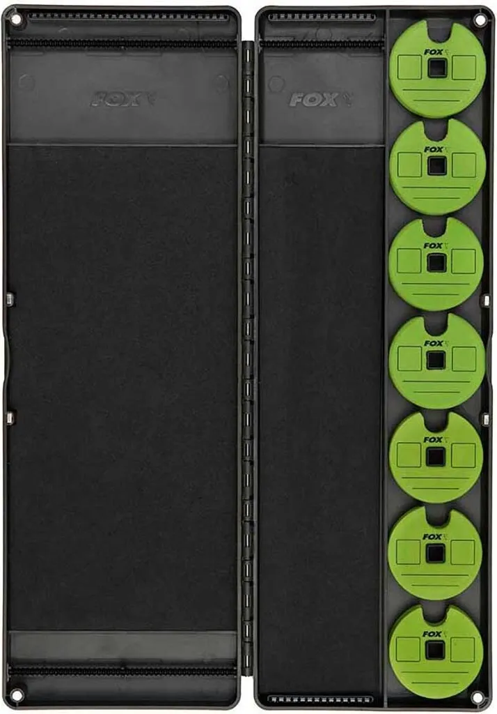 Fox Rig Box Large avec 7 disques et 50 pins pour montages carpe Zig