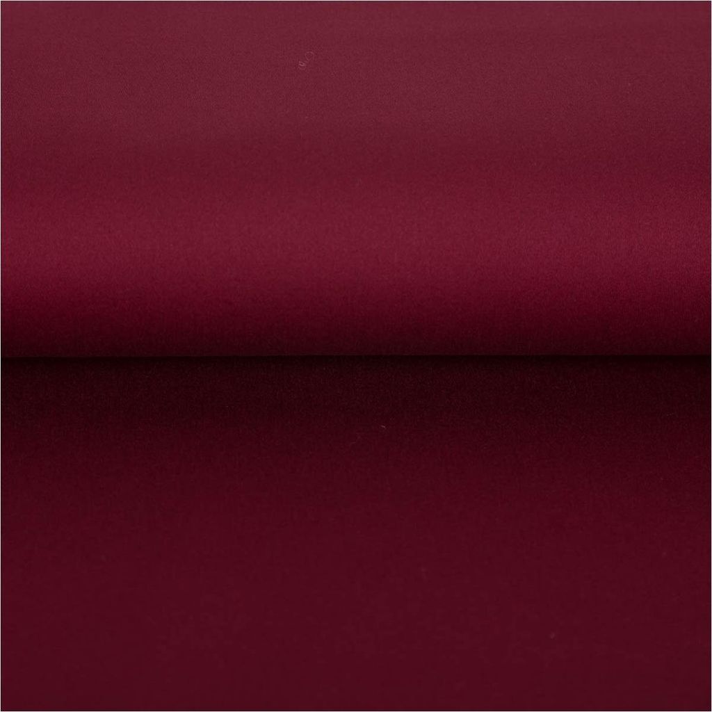 Baumwollstoff Satin Elasthan bordeaux rot 1,46m Breite