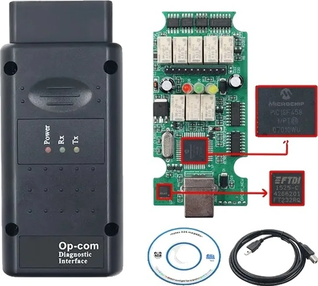 Opcom V195, lettore di codici OBD 2, strumento diagnostico per veicoli Opel, opcom 1,95