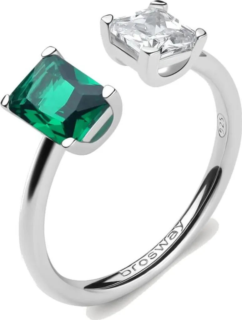 Elegante anello aperto Fancy Life verde FLG09 - Circonferenza: M (53 - 55 mm)