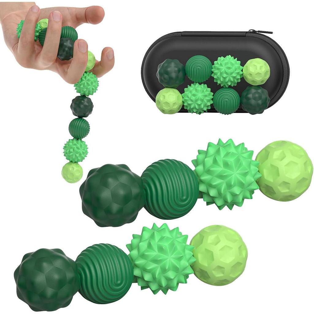 Magnet-Bälle Fidget Toy 8 Stk. Silikon-Sensorikspielzeug Produktbild 