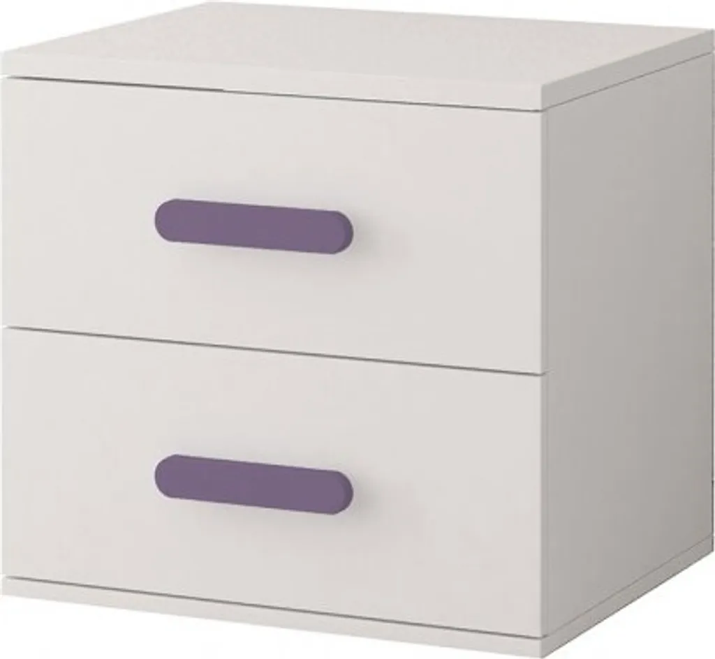Table de nuit Jonas I 22 blanc anti-encombrement pour lit adulte