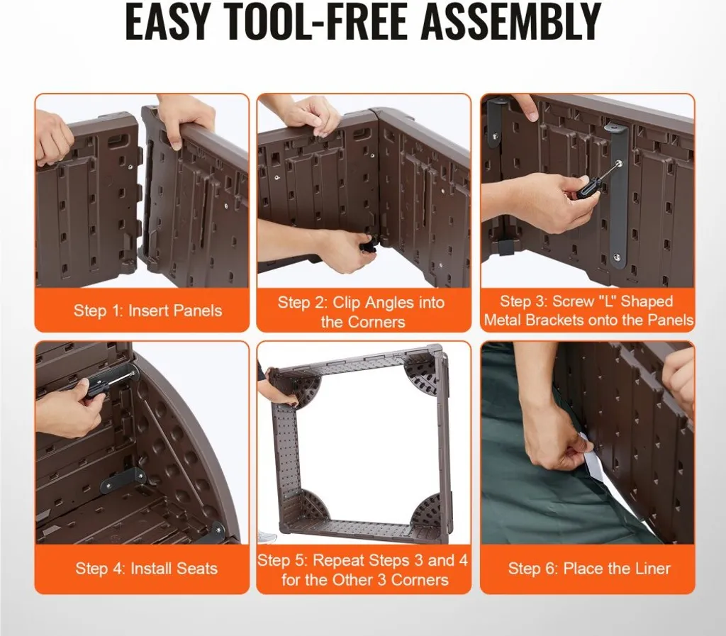 Bac à sable robuste 123cm avec assises intégrées et bois traité extérieur - 4
