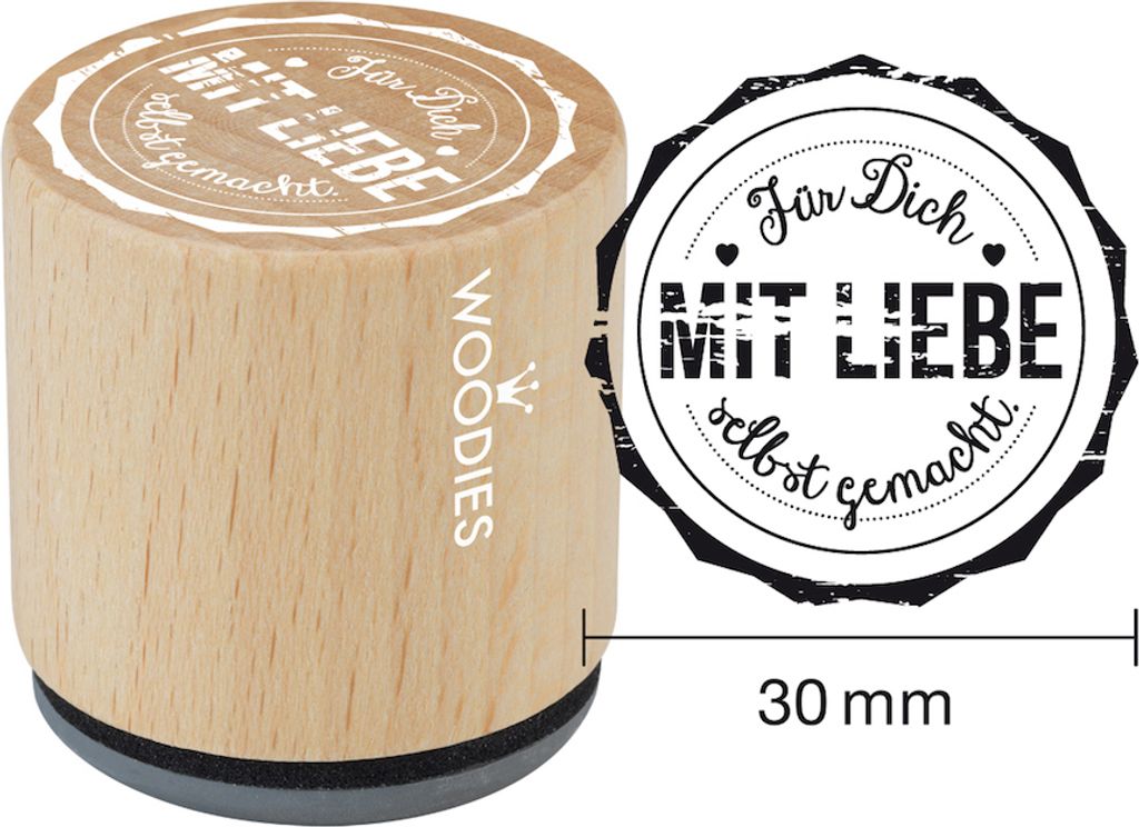 Woodies Stempel Für dich mit Liebe selbst gemacht