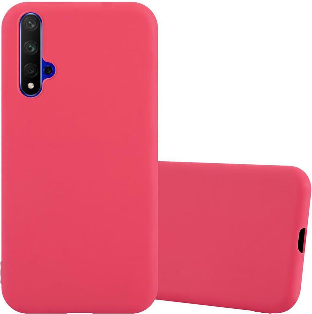 Cadorabo Hülle für Honor 20 / 20S / Huawei NOVA 5T Schutzhülle in Rot Handyhülle TPU Silikon Etui Case Cover