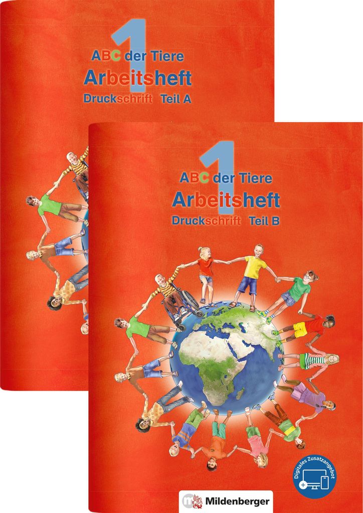 ABC der Tiere 1 - Arbeitsheft Druckschrift, Teil A und B. Produktbild 