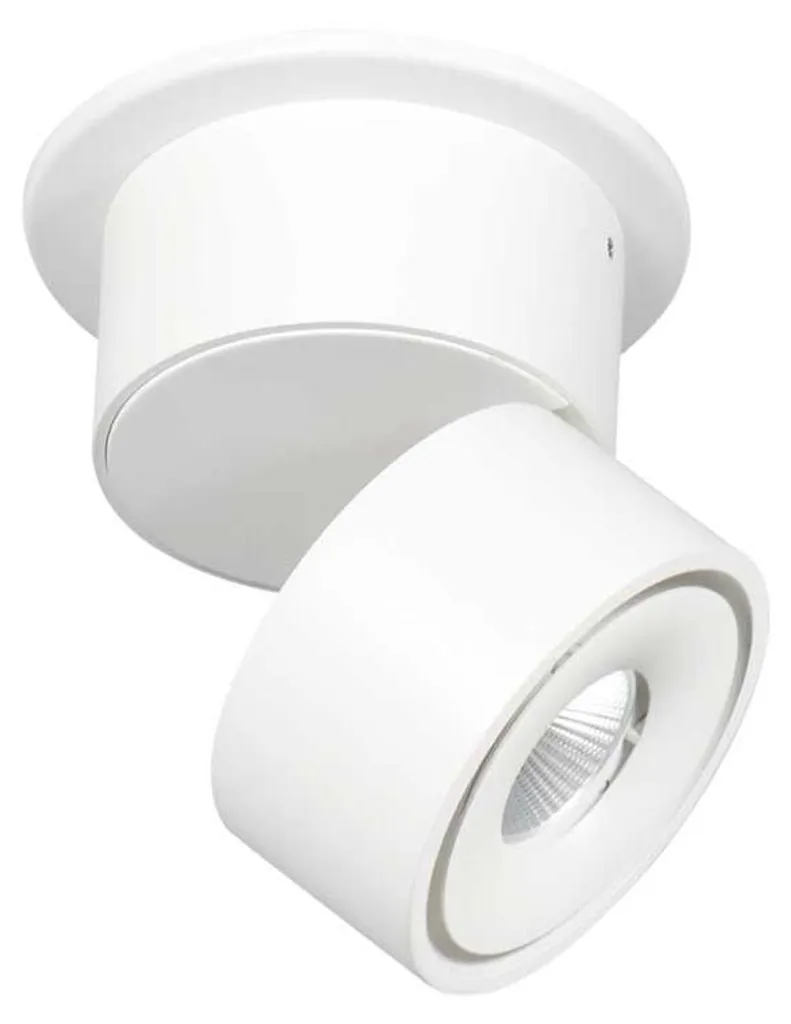 Spot LED Compact Mexlite Fez Blanc Ø 8cm pour Éclairage Petit Espace