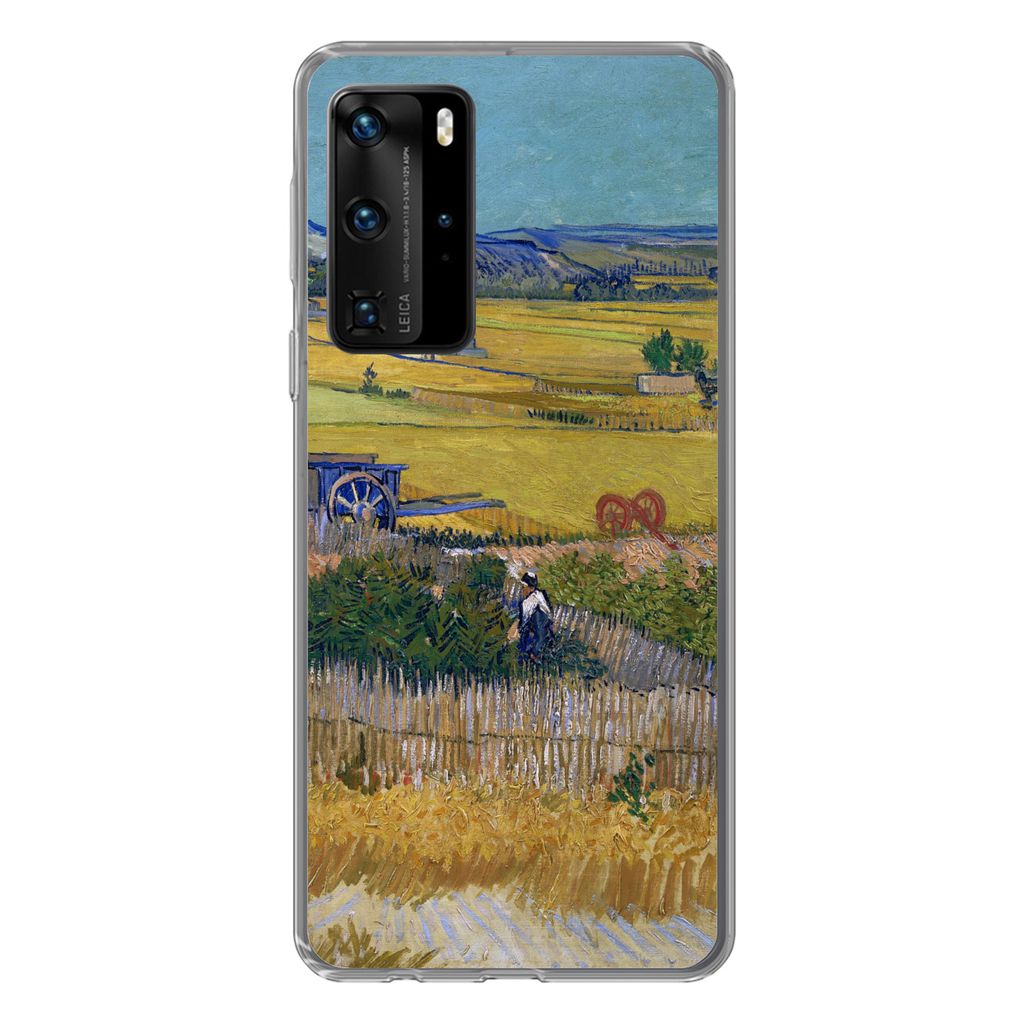 MuchoWow Handyhülle Schutzhülle Hülle für Huawei P40 Pro Die Ernte - Vincent van Gogh Silikon Softcase Handy Hülle - Schutz