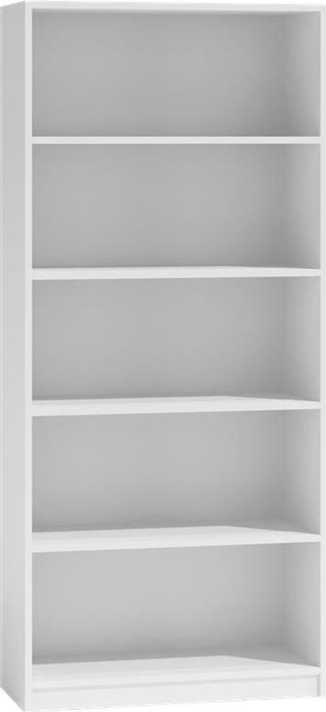 Klassisches Regalregal R60 – Stabiles und stilvolles Bücherregal für Bücher und Spielzeug | Mattweiß | 30x60x182