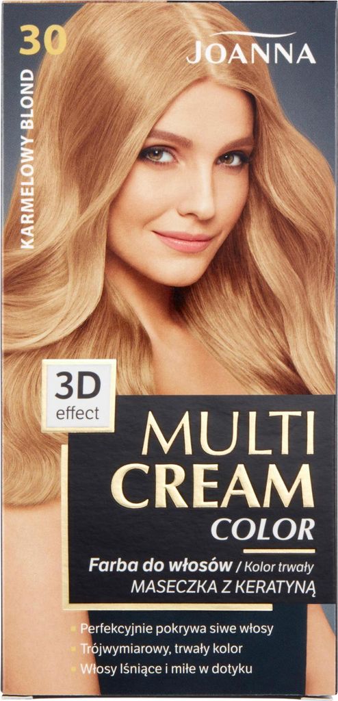 Joanna Multi Cream Color Farba Do Włosów 3D 30 Karmelowy Zdjęcie produktu 