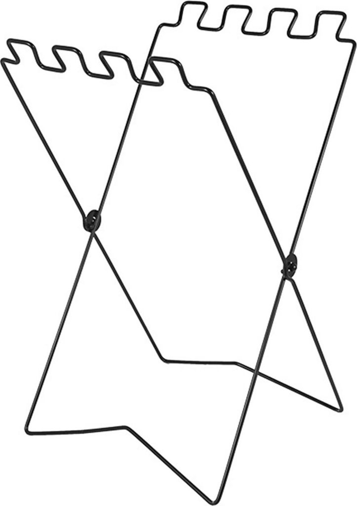 Müllbeutelhalter, zusammenklappbar, Edelstahl, Eisen, Müllständer, tragbar, für den Außenbereich, Schwarz
