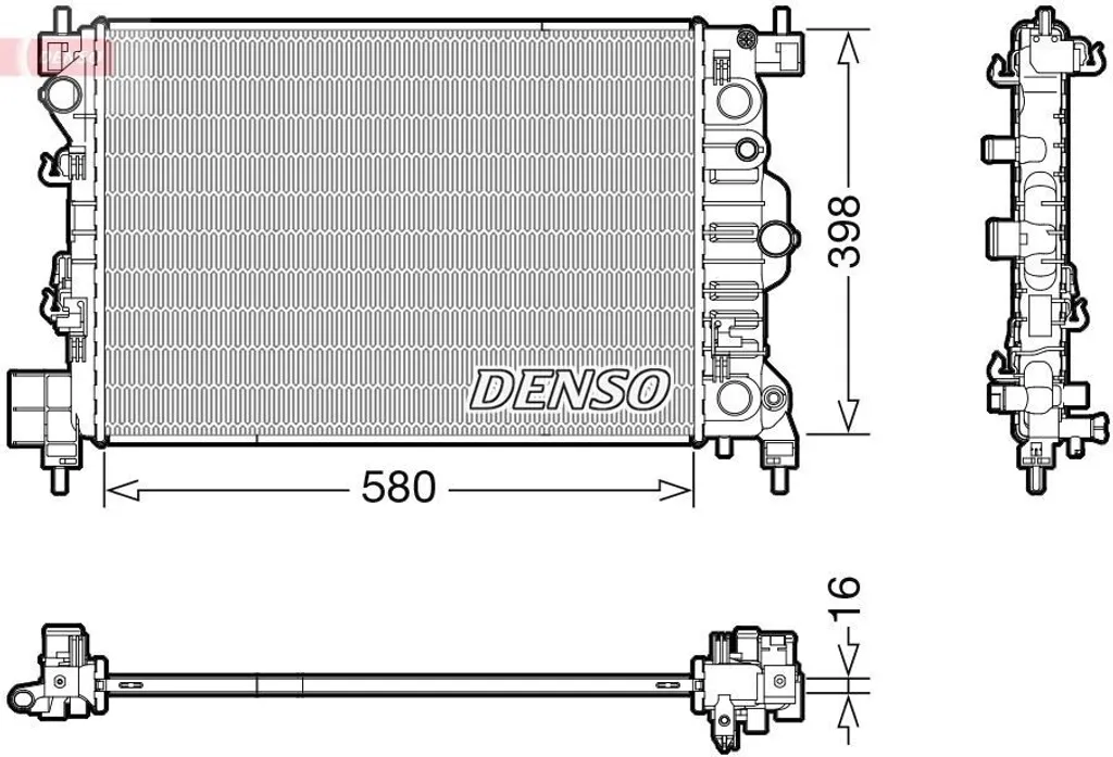 Radiateur Moteur DENSO DRM20117 pour Aveo T300 Trax Mokka X 1300342