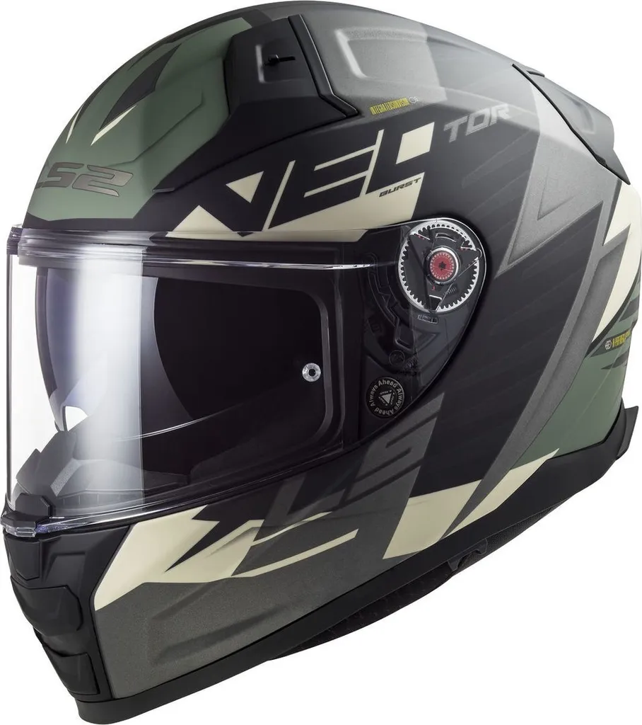 LS2 FF811 Vector II Casque avec Écran Solaire Intégré Noir XXS