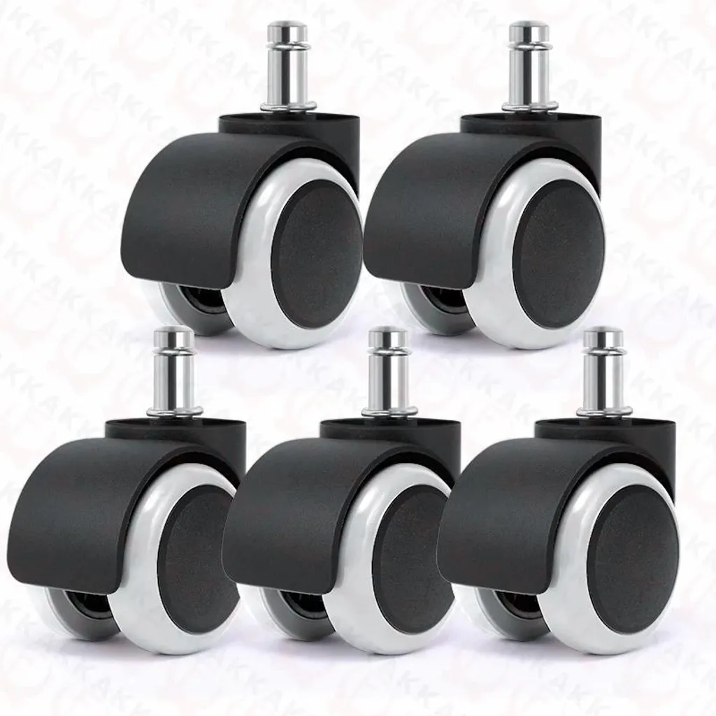 Roulettes de meubles blanches 2 pouces silencieuses universelles - 4 pcs