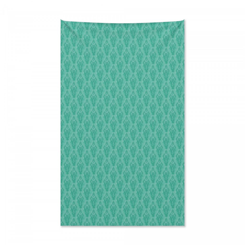 Abakuhaus Damast Wandteppich und Tagesdecke, Grunge östlichen Details aus Weiches Mikrofaser Stoff Kein Verblassen Klare Farben Waschbar, 140 x 23...