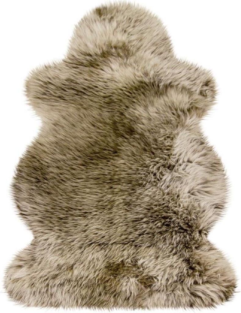 Heitmann Felle Australisches Premium Lammfell Farbe Braun mit hellen Spitzen, Größe ca. 100 x 68 cm 102BS