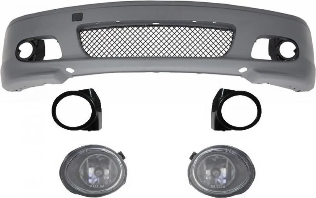 Pare-chocs Avant BMW E46 : Remplacement Look M-Tech II + Antibrouillards