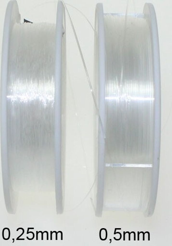 Perlenfaden Perlonfaden Nylonfaden Faden transparent 0,5mm Produktbild 
