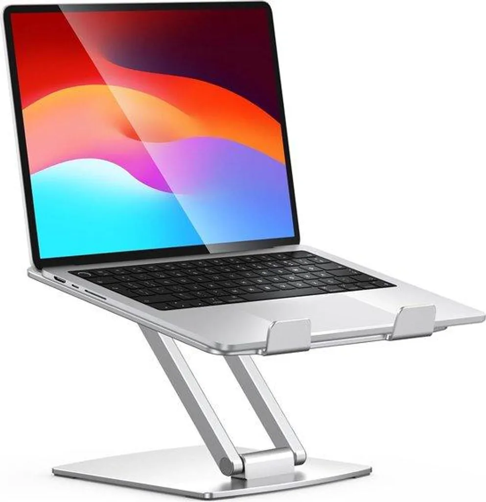 Support PC portable ergonomique en alu, rehausseur réglable 10-16 pouces