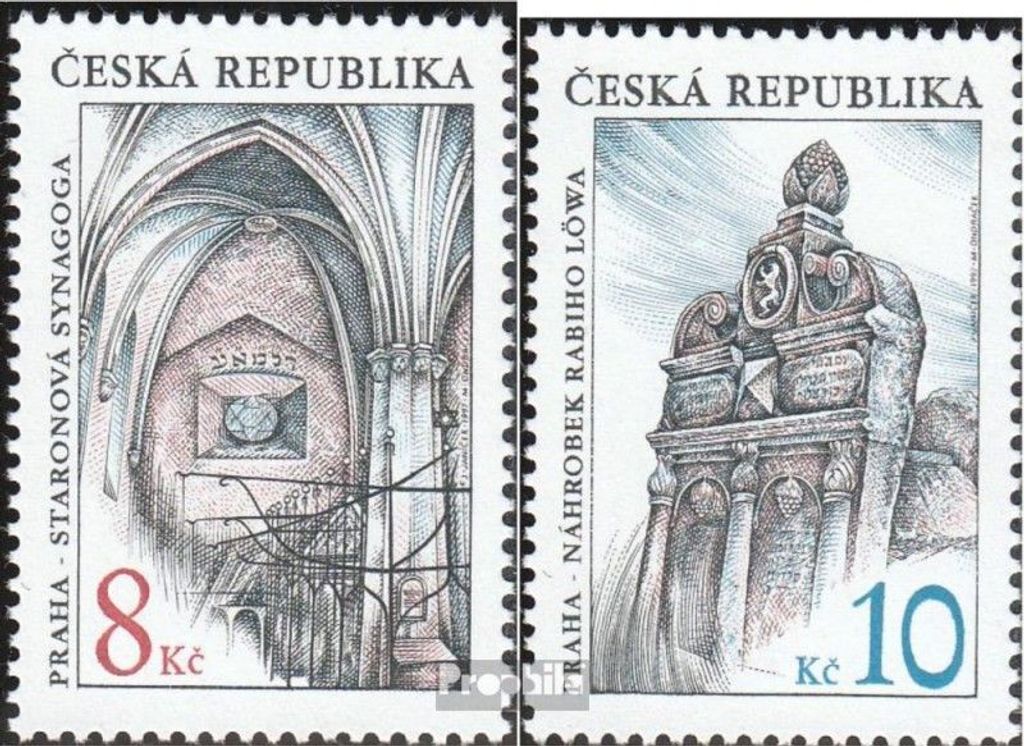 Briefmarken Tschechien 1997 Mi 142-143 (kompl.Ausg.) postfrisch Judentum