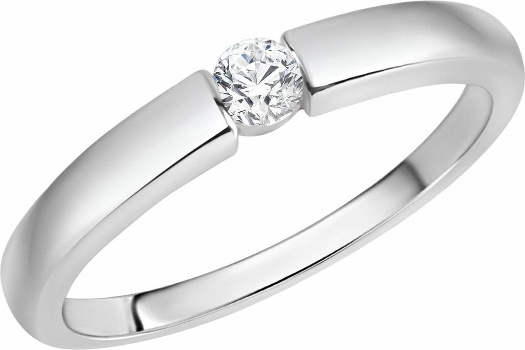 Zeeme Silber Ring 925/- Sterling Silber weiß 062 (19,7) Zirkonia weiß 360271398-1