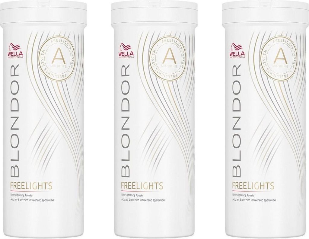 Blondor Freelights Weißes Blondierpulver 3x400 g