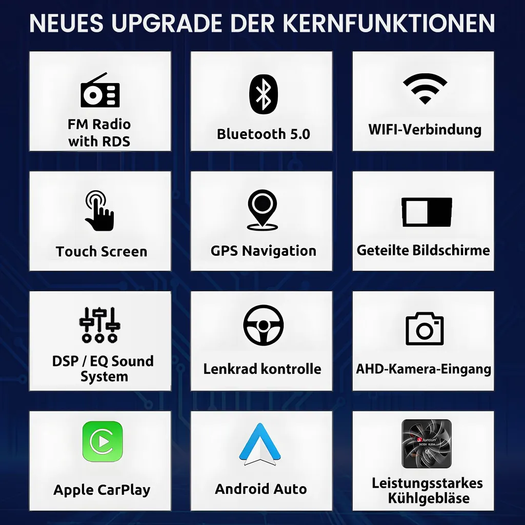 Autoradio Android 13 per VW Tiguan 2007-2016 CarPlay Android Auto GPS - 2
