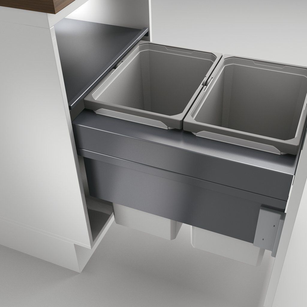 NABER 8012382 Abfallsammler COX CLAN 490/500-2 mit 59 Liter Volumen / für 50 cm Schrankbreite