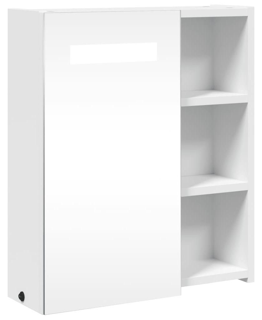 vidaXL Spiegelschrank mit LED-Beleuchtung Weiß 45x13x52 cm Produktbild 