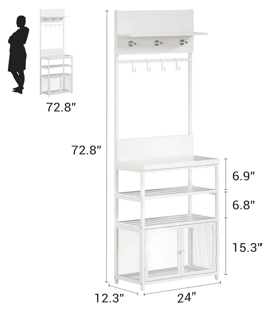 Aménager une Entrée Ordonnée : Meuble Portemanteau avec Banc et Étagère