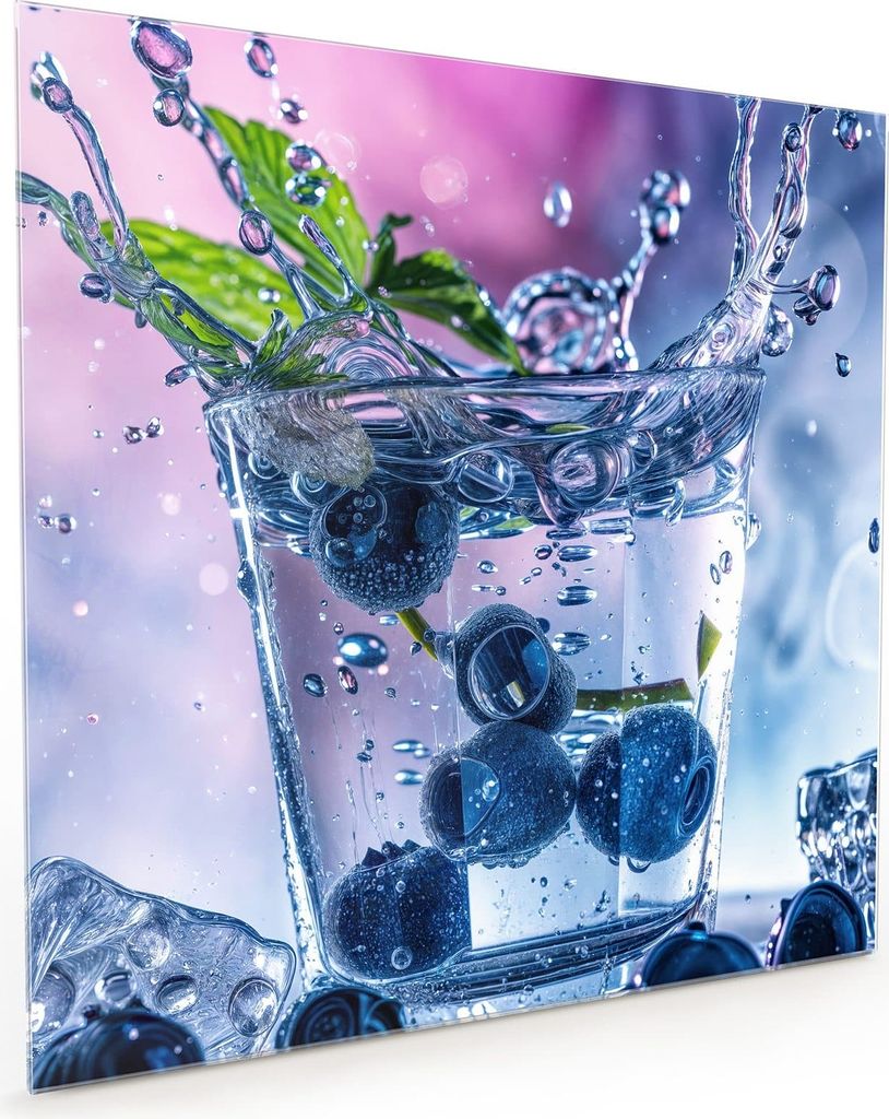 Küchenrückwand Spritzschutz Glas mit Motiv Erfrischendes Getränk 40 x 40 cm