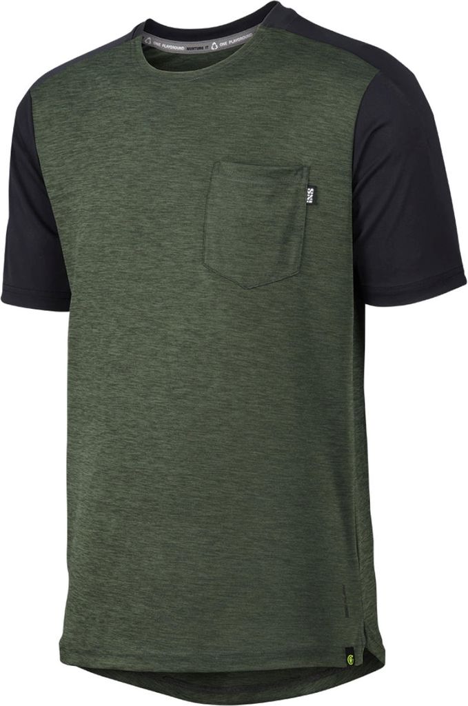 IXS Sports Division iXS Flow X Short Sleeve Kids Jersey KS Olive/Black - atmu...