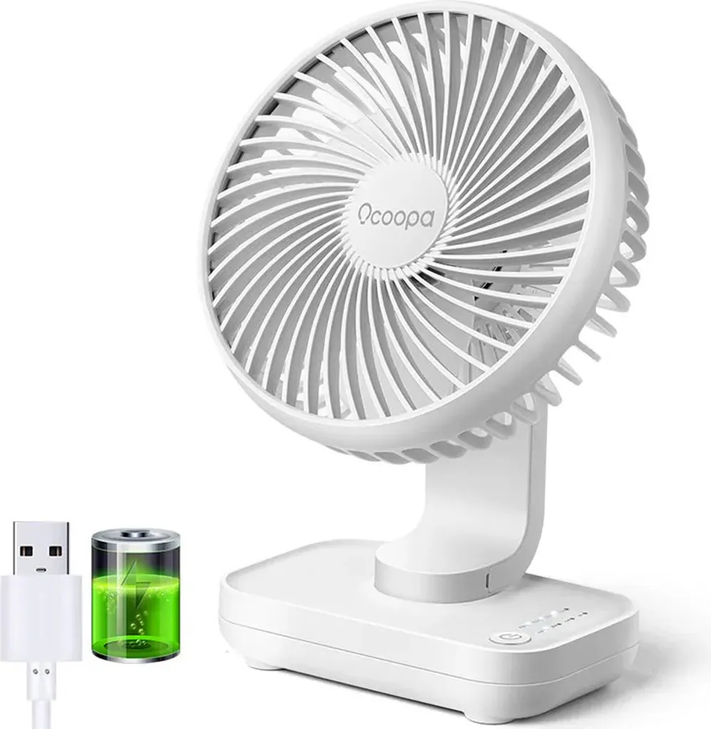 Ventilateur USB Ocoopa D606 avec Batterie Grande Autonomie sans Fil